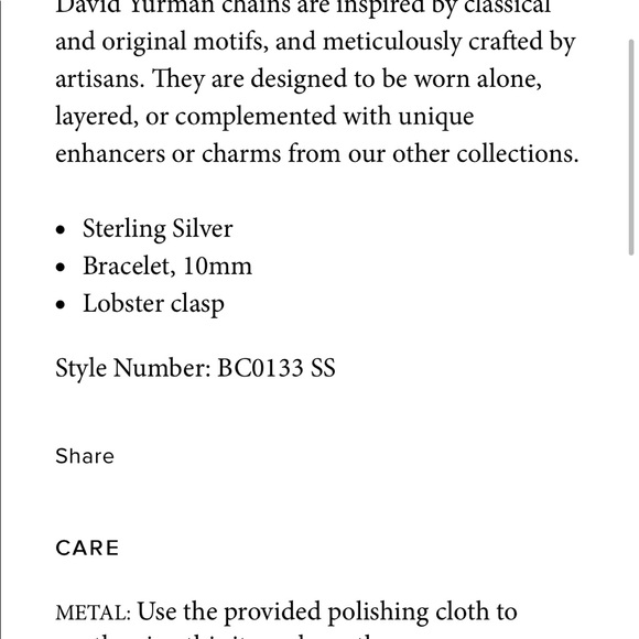 David Yurman link bracelet - Picture 5 of 5